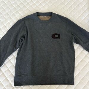 Coach Gray Crewneck Sweater Classic Knit